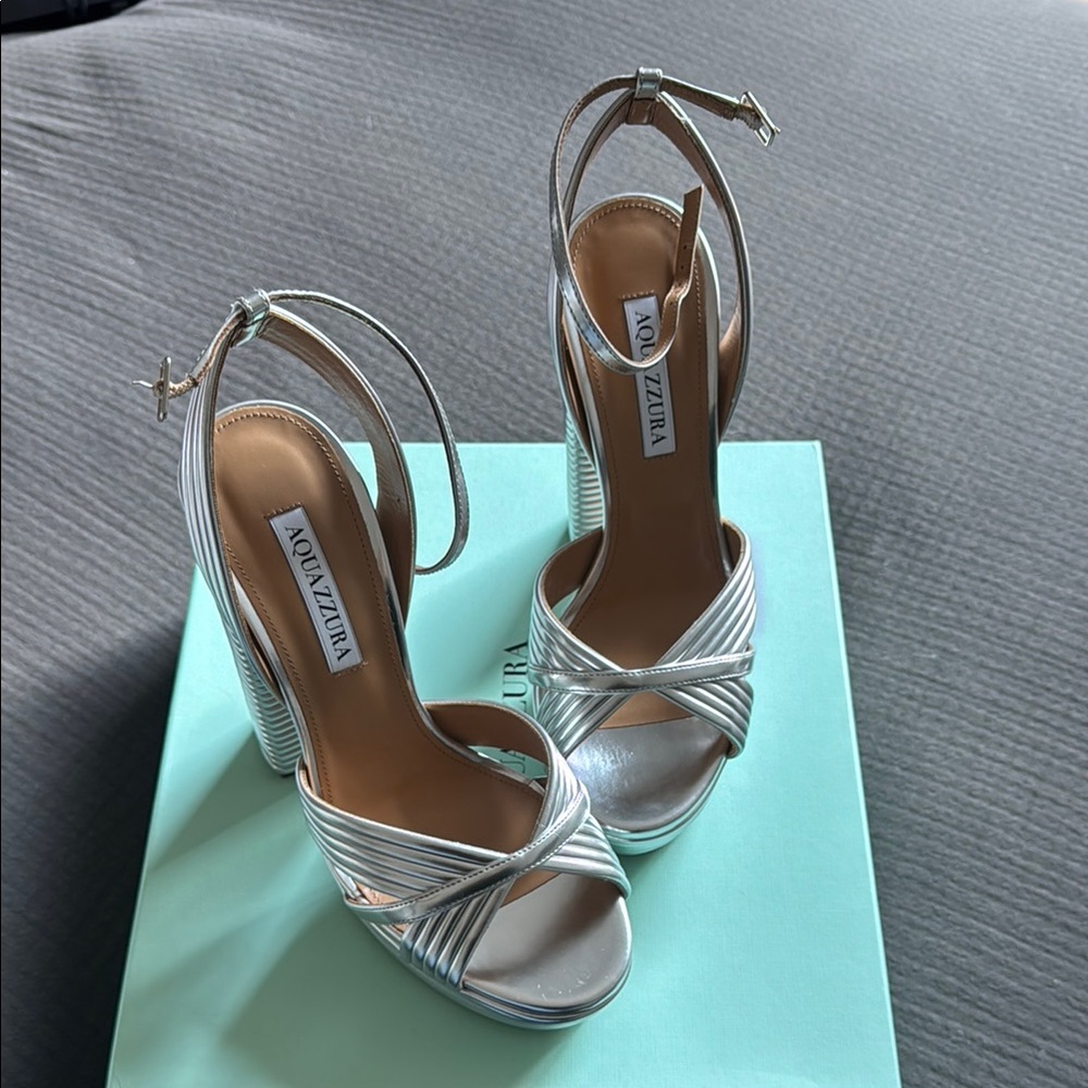 Aquazzura Silver Women's Heels